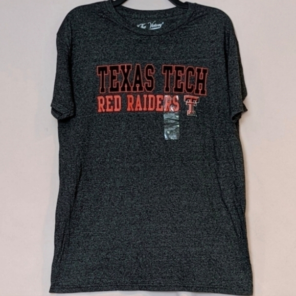 The Victory Gray and Red Texas Tech Raiders Short Sleeve Crew Neck Tee Large - Picture 1 of 4